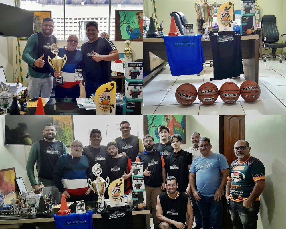ENTREGA DO MATERIAL ESPORTIVO PARA SELEÇÃO DE PORTO GRANDE DE BASQUETE